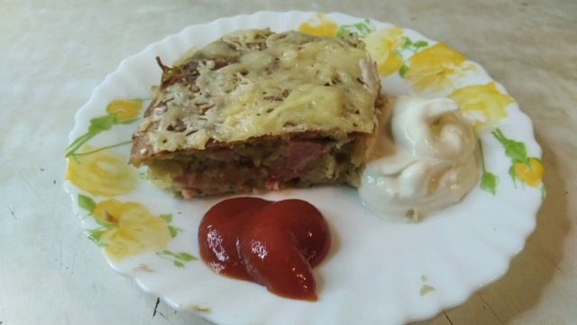 Горячий Картофельный Пирог с Мясом на Новый Год. Кухня минимум +