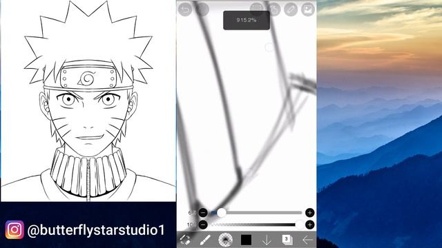 how to draw naruto in ibis paint x | Sketch Tutorial || part 1 смотреть онлайн