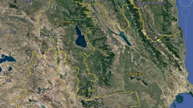 Обзор границы между Азербайджаном и aрменией. смотреть онлайн