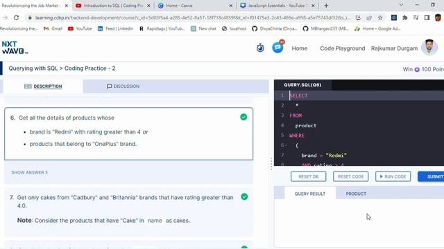 Querying with SQL | Coding Practice - 2 | SQL | NxtWave | CCBP 4.0