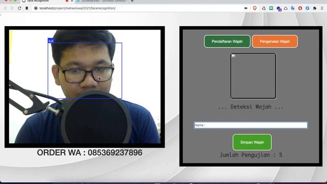 JS - Source code face detection dan face recognition untuk Presensi Online Pengenal Wajah WEBSITE