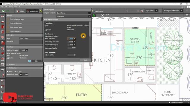 How to Change room name and function in Dialux смотреть онлайн