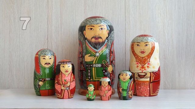 Сувенир-матрешка "Казахская семья" смотреть онлайн