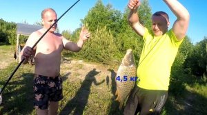 ВЫТАЩИЛИ КАРПА НА 4.5 КГ. РЫБАЛКА В ПОДМОСКОВЬЕ!