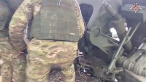 Боевая работа расчетов гаубиц Д-30