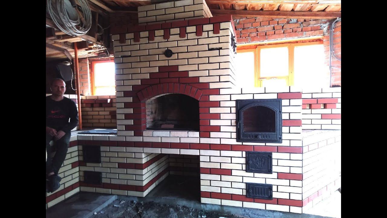 Обзор печного комплекса, барбекю коптильня, печь под казан смотреть онлайн