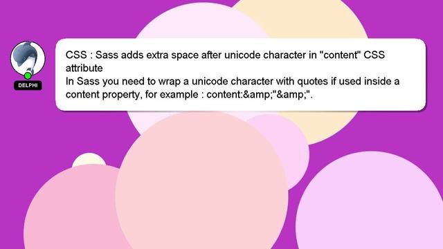 CSS : Sass adds extra space after unicode character in "content" CSS attribute смотреть онлайн