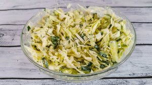 Салат из капусты со вкусной сметанно-горчичной заправкой