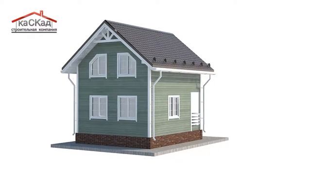 Каркасный дом 6х7м проект КД-2 смотреть онлайн