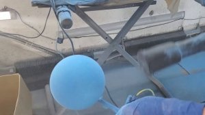 Новогодние Шары покрываем Флоком голубого цвета