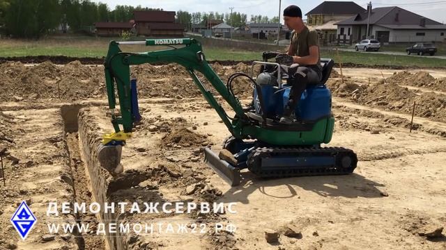 Как быстро и не дорого выкопать траншею для фундамента дома. смотреть онлайн