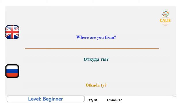 17. Russian Beginner Level Speaking Lesson Practice Learning смотреть онлайн