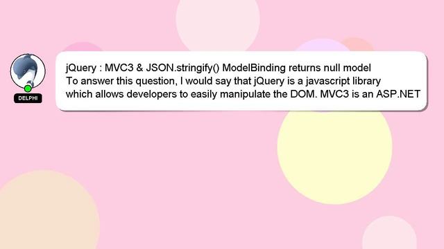 jQuery : MVC3 & JSON.stringify() ModelBinding returns null model смотреть онлайн