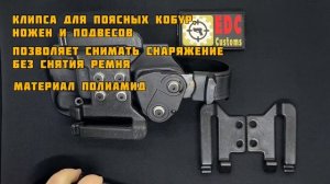 Клипса быстросъемная для кобур и ножен из кайдекса