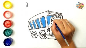 Раскраска для детей Желтый автобус / Мультик раскраска Желтый автобус для детей / РАСКРАСКИ МАЛЫШАМ