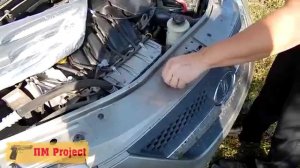 Установка тюнинг решетки радиатора от Largus Shop.