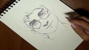 Cómo dibujar a Harry Potter en 3 minutos timelapse (How to draw Harry Potter in 3 minutes)