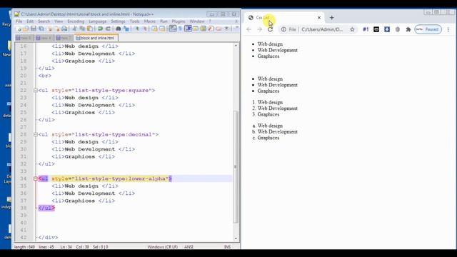 CSS lists | Chapter - 14 | CSS Tutorial for Beginners | By Rajeev