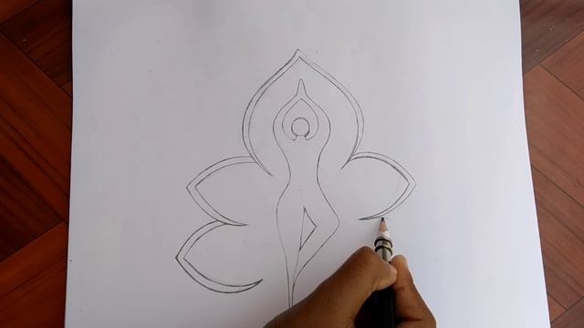 Easy and simple yoga drawing||Gali Gali Art ||