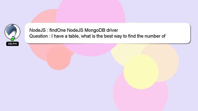 NodeJS : findOne NodeJS MongoDB driver смотреть онлайн