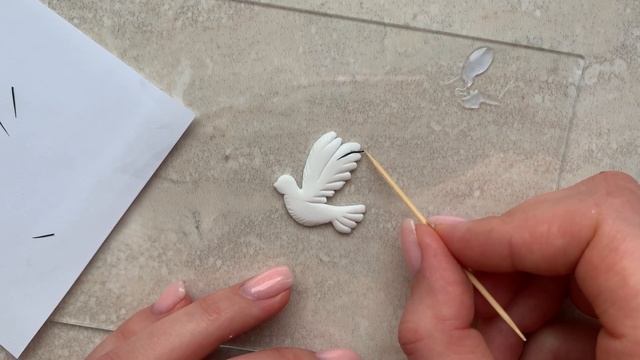 Мастер-класс: Символ мира "Голубь" из полимерной глины FIMO/polymer clay tutorial
