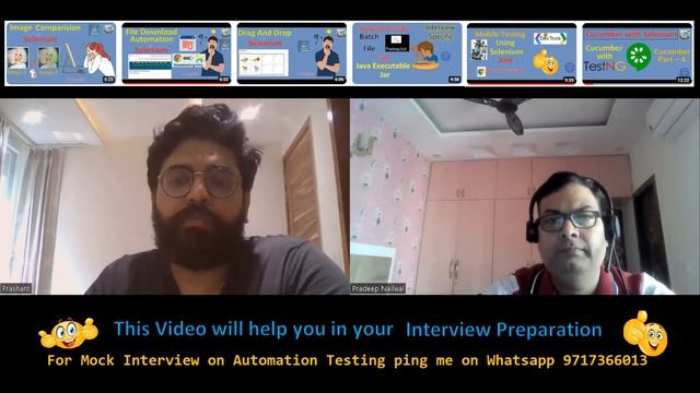Java Selenium Mock Interview (8 Years Experience) | Pradeep Nailwal