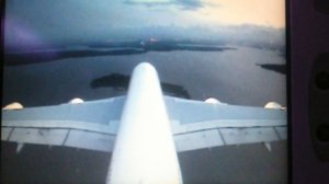 Air France A380 landing in Abidjan Port Bouet Airport July 2015