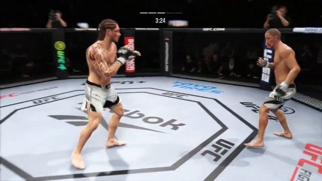 Brendan Allen vs Bruno Silva Full Fight - UFC 4 Simulation смотреть онлайн