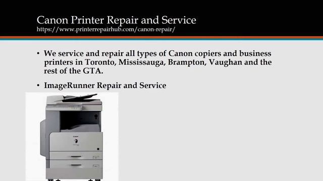 Printer Repair Toronto, Mississauga, Vaughan & Brampton смотреть онлайн