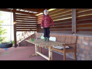 Использование бросовой древесины: садовый стол. Часть 2
The use of fully unusable wood. Part 2.