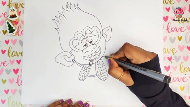 How to Draw Branch from Trolls Movie Cute and Easy