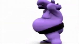 Фиолетовый бегемот танцует под Я не человек , и не горошек , я ёжик , грустный ёжик