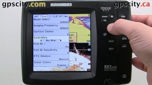 The Sonar Menu in the Humminbird 597ci HD wtih GPS City