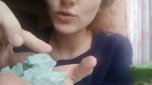 Ем глину. Глинка Кембрийская голубая. АСМР.