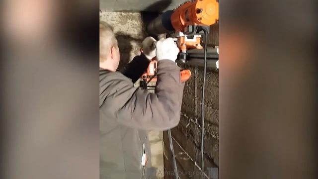Алмазное бурение #1. Алмазное бурение бетона под приточный клапан КИВ 125