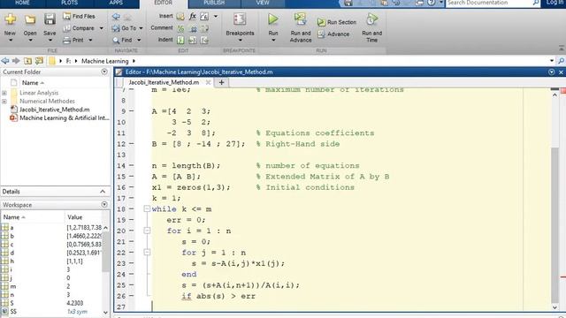 3.7 - Jacobi Iterative Method for Solving Linear System of Equations in MATLAB смотреть онлайн