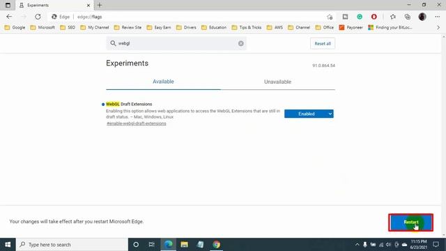 How Do I Enable WebGL 2.0  on Window 10