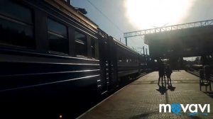 Электричка эр9 прибывает на станцию Минск-Пассажирски