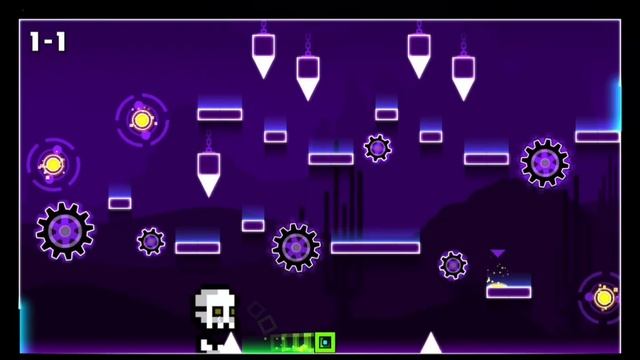 Прохожу уровень press start в игре геометри дэш #1