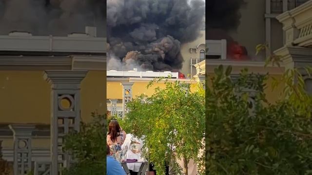 В центре Москвы горит здание ресторана «Пушкин»