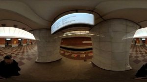 Парк Победы. Московское Метро. 4К 360 VR Video. Moscow Subway.