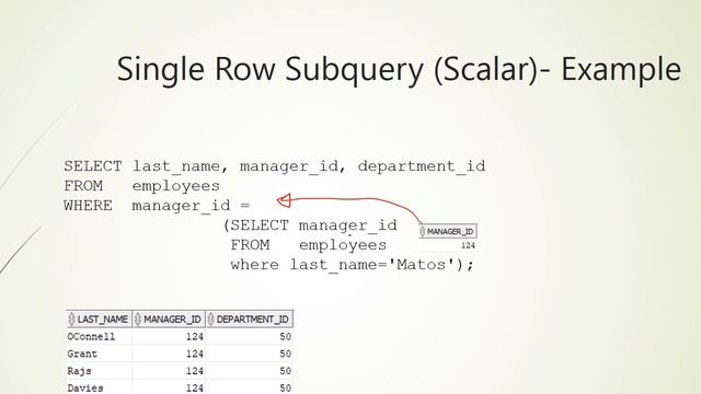 Oracle SQL Using SubQuery Part 2 - Lesson 75