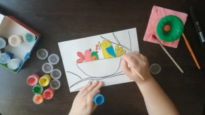 Рисование Птицы в гнезде 6-7 лет