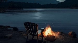 Relaxing music in nature near a campfire with a guitar, for sleep and healing