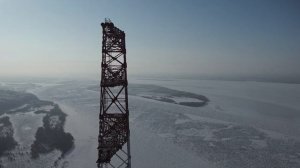 Переходная опора через р.Амур АТ-120а ЛЭП 220кВ Таежная - Малмыж, высота 149 метров