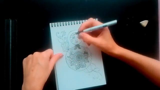 How to Draw matrioshka! Как нарисовать матрешку! смотреть онлайн