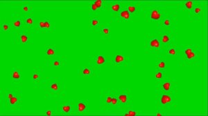 ♥ Футаж сердечки на хромакее.