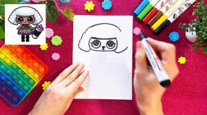 How to draw a cute Lol doll? Как нарисовать куколку лол? Легко и просто.