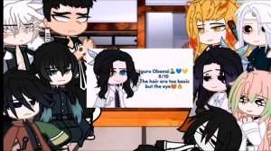 //Hashira react to Shinobu tries on their hair and eye's color! +??? //pretty cringe//