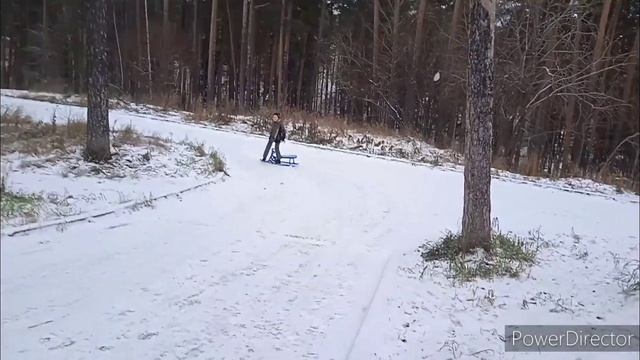 Учимся дрифтить на снегокате с другом смотреть онлайн